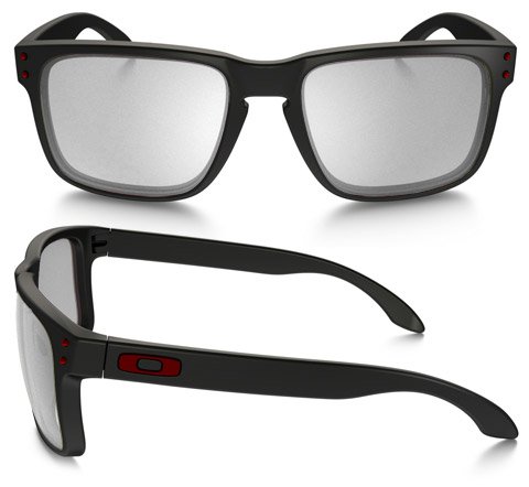 Oakley Holbrook (Rx) Matt Black - Red Prescription Sunglasses