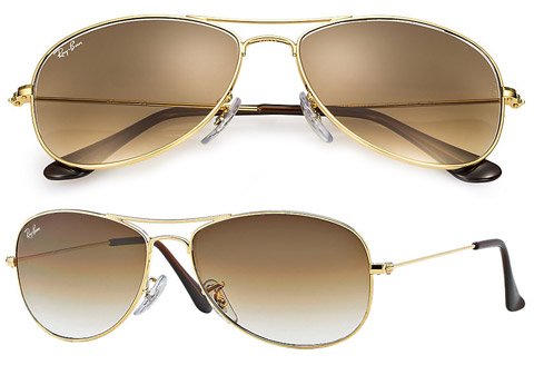 ray ban rb3362 cockpit 001 51 arista gold sunglasses