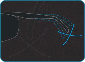 Nike >Adjustable Secure-Wrap Temples