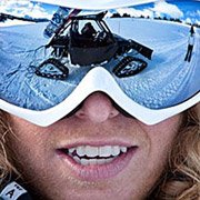 Pro Snowboarder wearing Dirty Dog Bluff