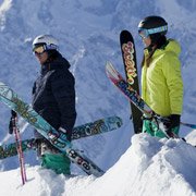 Professional skiers wearing Scott Fix